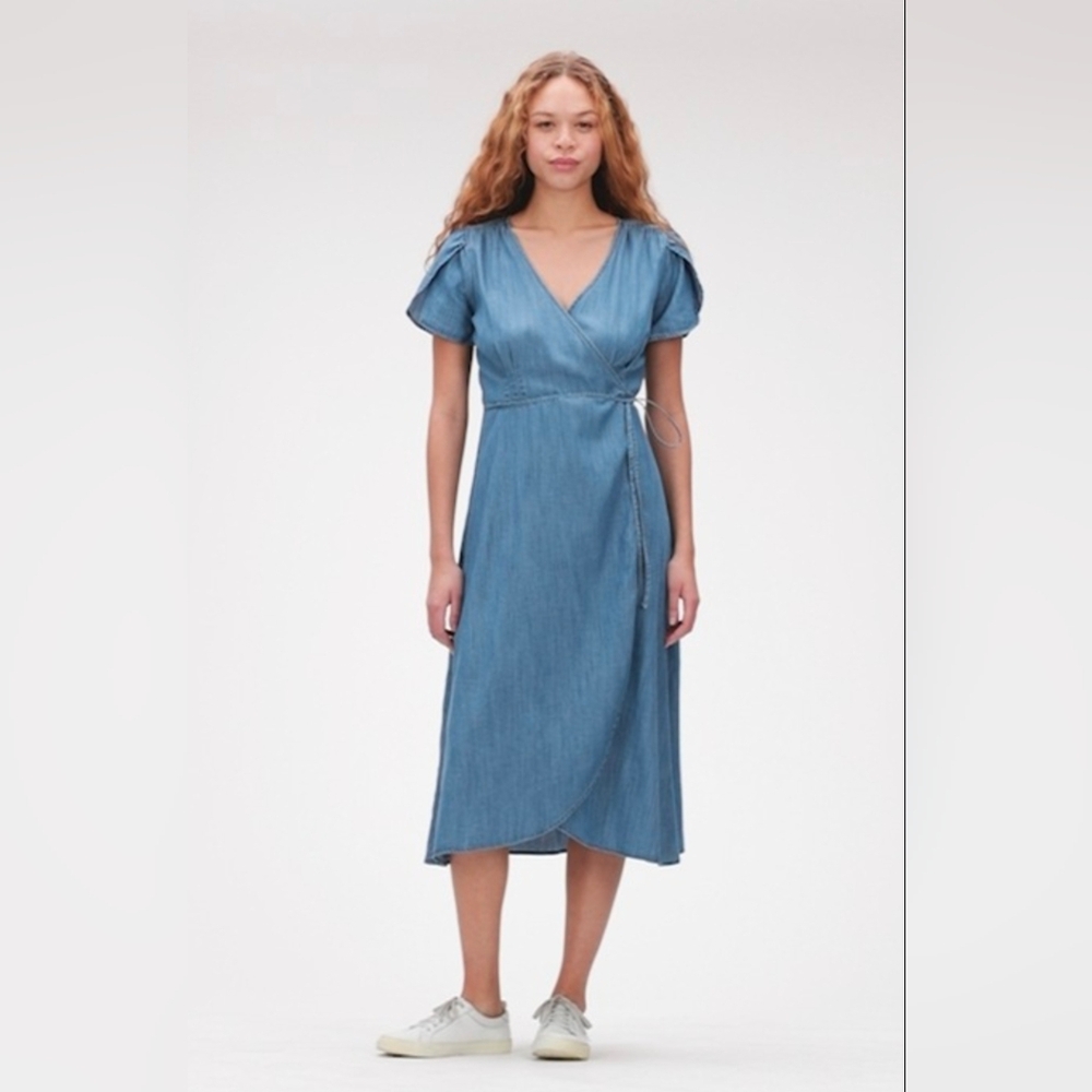 GAP Denim Wrap Dress